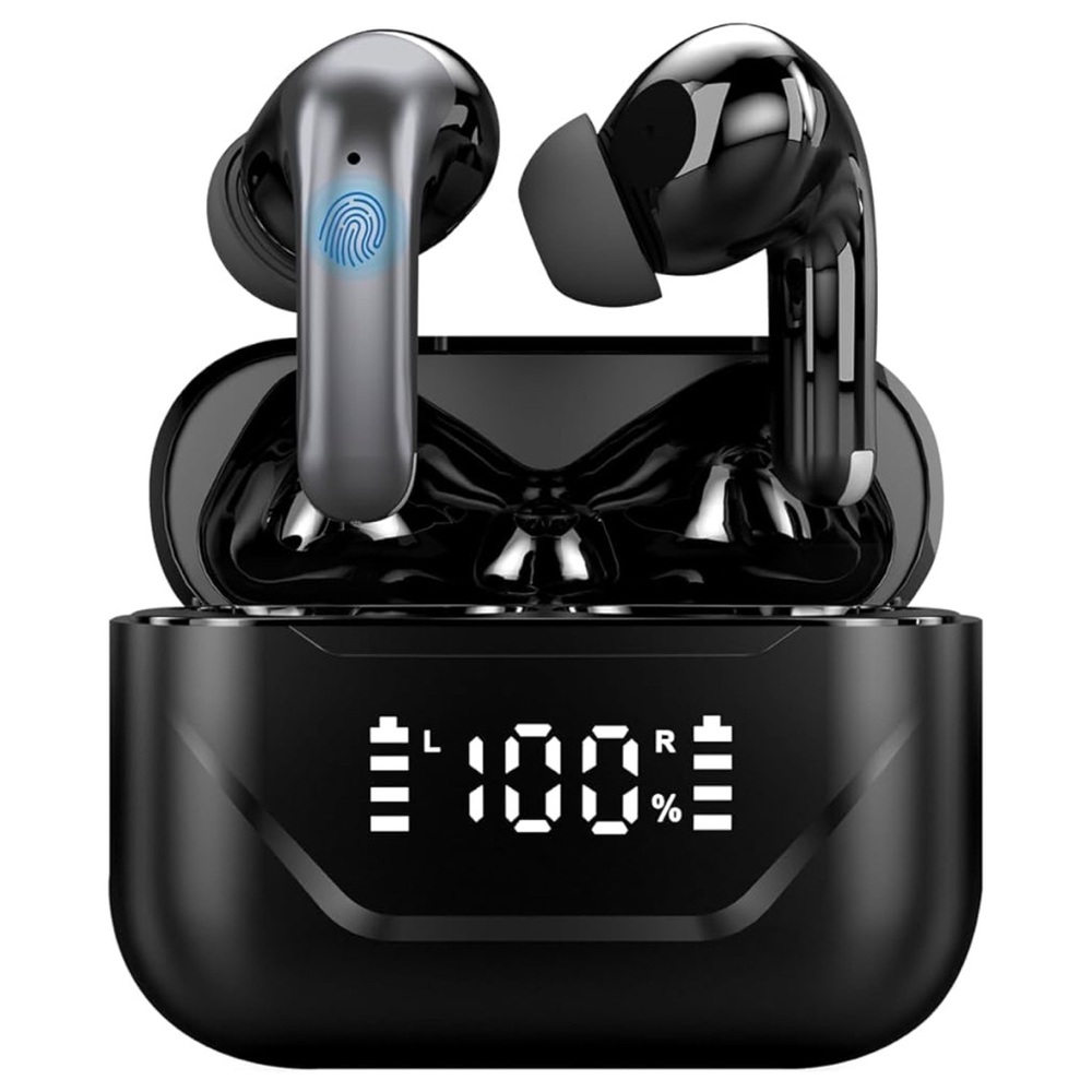 Wireless Black Translating Earbuds with Charging Case